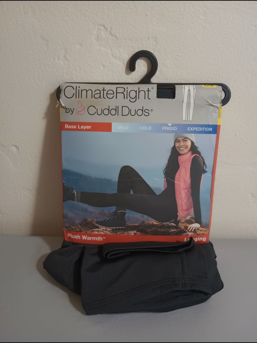 Cuddl Duds Black ClimateRight Base Layer Leggings